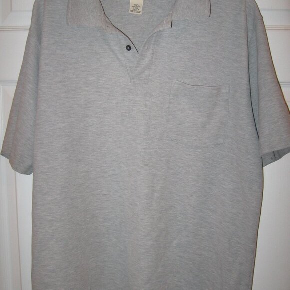 L.L. Bean Gray Double L Polo Shirt Men's Size Large - Picture 1 of 3
